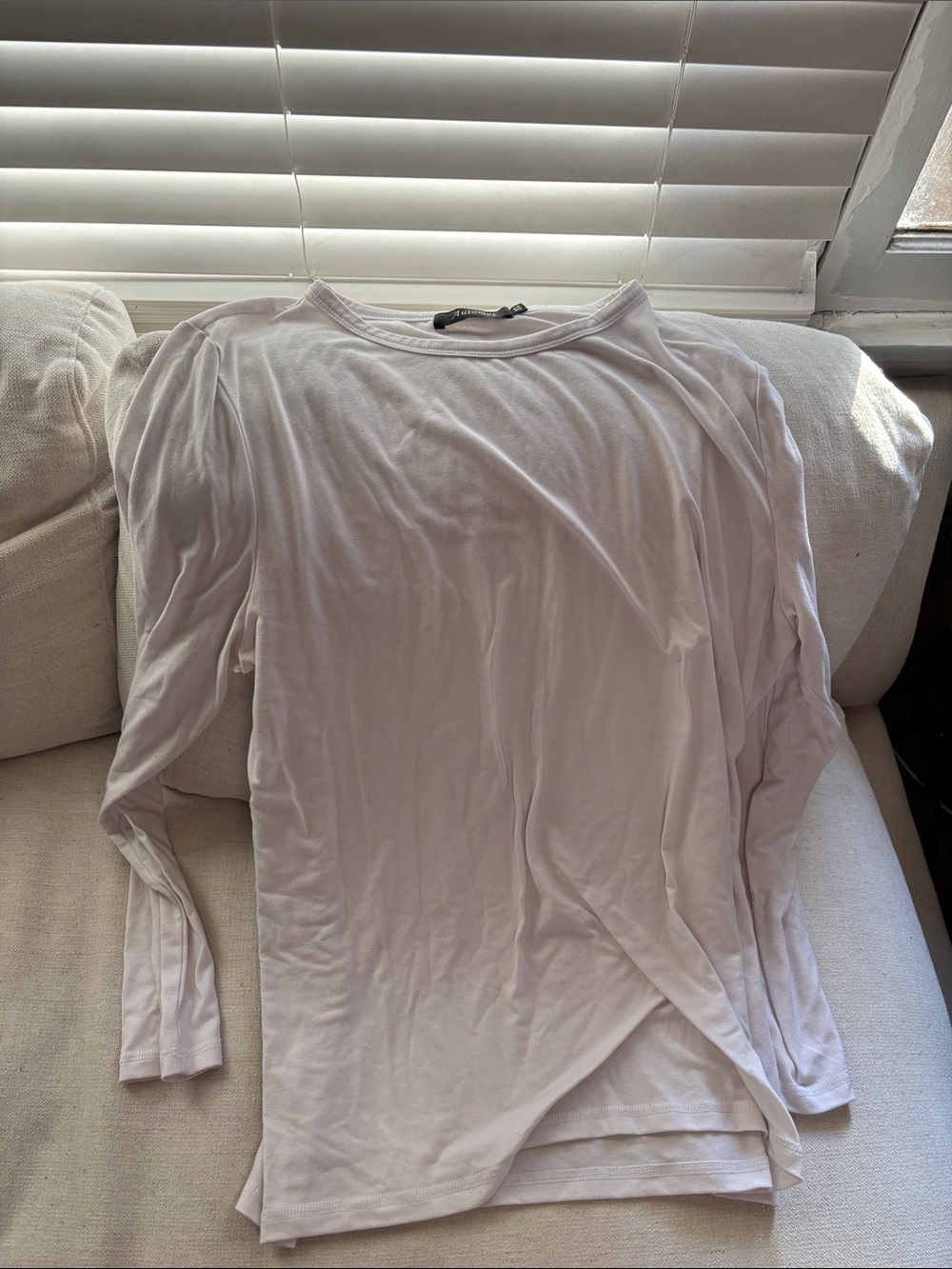 Women's Lightweight Long Sleeve Tee in Light Pink